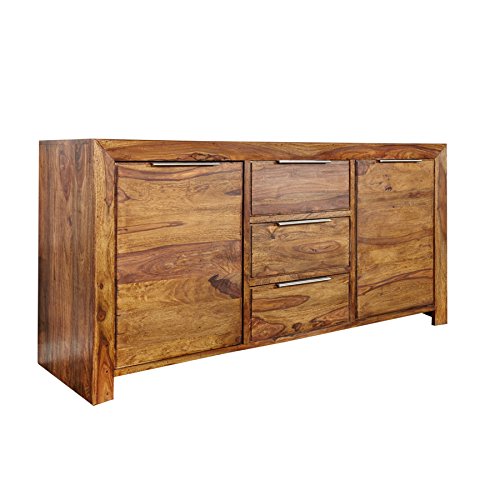 Invicta Interior Massives Design Sideboard Pure Sheesham Holz Stone Finish 135cm Anrichte Kommode Wohnzimmer von invicta INTERIOR