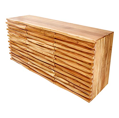 invicta INTERIOR Massives Sideboard Relief 160cm Akazie mit aufwändiger Front Kommode Anrichte Akazienholz von invicta INTERIOR