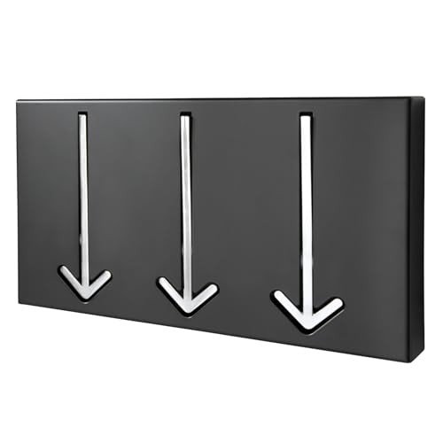 Moderne Design Wandgarderobe ARROW - 30 cm - schwarz mit 3 Haken Garderobe Kleiderhaken von invicta INTERIOR