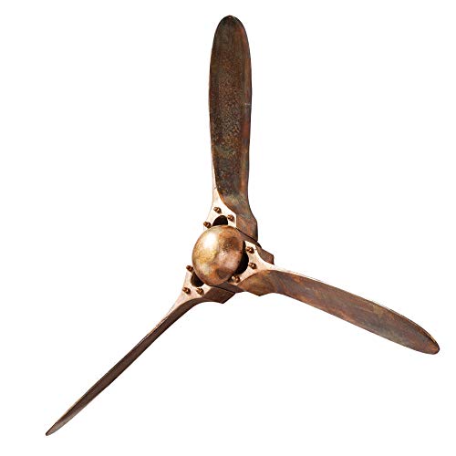 invicta INTERIOR Authentische Wanddekoration SCREW III 90cm kupfer geflammt Flugzeug Propeller Dekoration Flugzeugpropeller von invicta INTERIOR