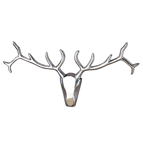 invicta INTERIOR Design Wanddekoration Alu Geweih Hirsch VEADO 90cm Deko Kopf Statue Accessoire von invicta INTERIOR