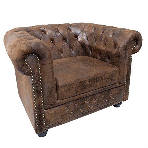 invicta INTERIOR Edler Chesterfield Sessel Antik braun mit Knopfheftung Wohnzimmersessel Fernsehsessel Polstersessel von invicta INTERIOR