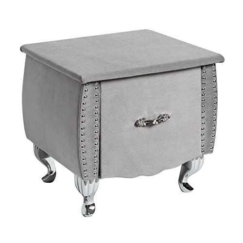 invicta INTERIOR Eleganter Nachttisch EXTRAVAGANCIA 47cm Silbergrau Samt Nachtkommode mit Schublade invicta INTERIOR Eleganter Nachttisch EXTRAVAGANCIA 47cm Silbergrau Samt Nachtkommode mit Schublade von invicta INTERIOR