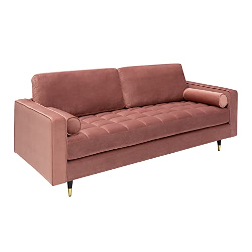 invicta INTERIOR Elegantes Design 3er Sofa Cozy Velvet 220cm Altrosa Samt Federkern Couch Sofagarnitur von invicta INTERIOR