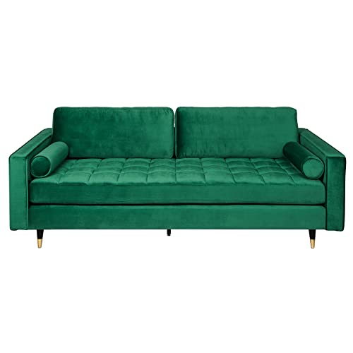 invicta INTERIOR Elegantes Design Sofa Cozy Velvet 225cm smaragdgrün Samt Federkern 3er-Sofa von invicta INTERIOR