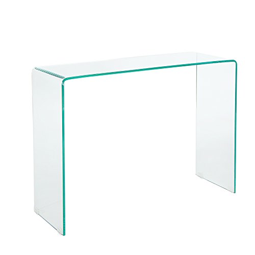 Invicta Interior Extravaganter Glas Konsolentisch FANTOME 100cm transparent Schreibtisch Ganzglastisch von Invicta Interior
