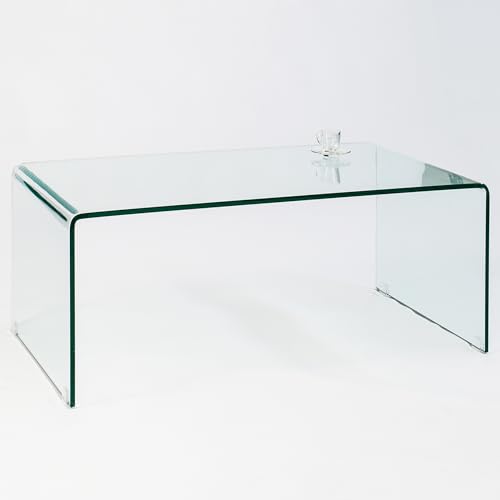 Invicta Interior Glas Couchtisch FANTOME 110 cm transparent Glastisch Beistelltisch Wohnzimmertisch von Invicta Interior