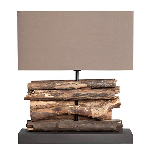 invicta INTERIOR Handgefertigte Design Tischlampe PERIFERE Schirm braun Treibholz Lampe mit echtem Leinenschirm invicta INTERIOR Handgefertigte Design Tischlampe PERIFERE Schirm braun Treibholz Lampe mit echtem Leinenschirm von invicta INTERIOR
