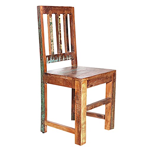 invicta INTERIOR Massiver Stuhl Jakarta aus recycelten Fischerbooten Massivholz Holzstuhl 95cm von invicta INTERIOR