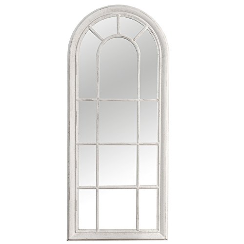invicta INTERIOR Romantischer Spiegel Castillo weiß 140 cm im Shabby Look Wandspiegel Standspiegel Dekoration Fenster-Optik von invicta INTERIOR