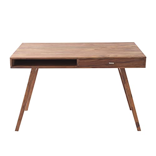 invicta INTERIOR Schreibtisch Retro 120 cm Sheesham Stone Finish Tisch Holztisch Holz Schublade von invicta INTERIOR