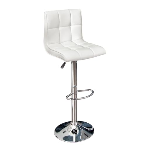 invicta INTERIOR riess-Ambiente.de Höhenverstellbarer Barhocker Modena weiß | Barstuhl mit Fußablage | Tresenstuhl für die Hausbar von invicta INTERIOR