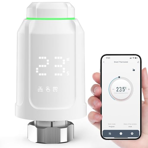 iolloi Smart Thermostat - Smart Home Heizkörperthermostat, Intelligentes Heizthermostat mit App-Funktion, Zigbee 3.0 Thermostat, kompatibel mit Alexa/Google Assistant/Google Home iolloi Smart Thermostat - Smart Home Heizkörperthermostat, Intelligentes Heizthermostat mit App-Funktion, Zigbee 3.0 Thermostat, kompatibel mit Alexa/Google Assistant/Google Home von iolloi