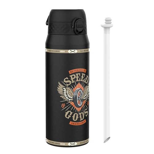 ION8 Trinkflasche 750 ml (24 oz) Auslaufsicher, BPA-frei, Dreifachverschluss, Vakuumisoliert, MotoGP Speed von ion8