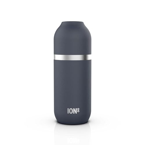 ION8 Vakuumisolierte ThermoShield-Flasche für Heiße oder Kalte Getränke, Großer Isolierter Becher, 2-Tassen-Kapazität,Magnetverschluss und Weiches Bodenpolster Stilvoll und Umweltfreundlich,Marineblau ION8 Vakuumisolierte ThermoShield-Flasche für Heiße oder Kalte Getränke, Großer Isolierter Becher, 2-Tassen-Kapazität,Magnetverschluss und Weiches Bodenpolster Stilvoll und Umweltfreundlich,Marineblau von ion8