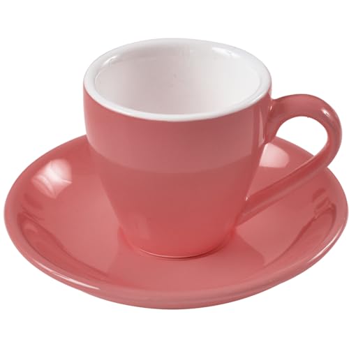 ionEgg Espressotasse mit Untertasse, Porzellan, 80 ml, Pink von ionEgg