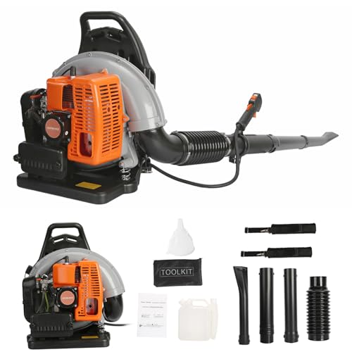 63CC Benzin Laubbläser rückentragbar, 3 PS 6800 U/min 665 CFM, bis zu 330 km/h, 2-Takt Laubbläser mit komfortablem Tragegurt, Laubsauger Benzin für große Flächen 63CC Benzin Laubbläser rückentragbar, 3 PS 6800 U/min 665 CFM, bis zu 330 km/h, 2-Takt Laubbläser mit komfortablem Tragegurt, Laubsauger Benzin für große Flächen von iondelce