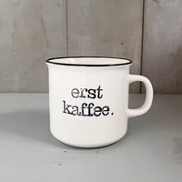 Keramik Tasse Becher Vintage Für Rechtshänder Und Linkshänder Kaffeeliebe von iopla