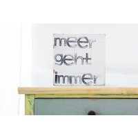 Maritimes Text Bild An Der Wand " Meer Geht Immer" von iopla