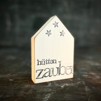 Weihnachten Dekohaus Schild Türschild " Hüttenzauber" von iopla