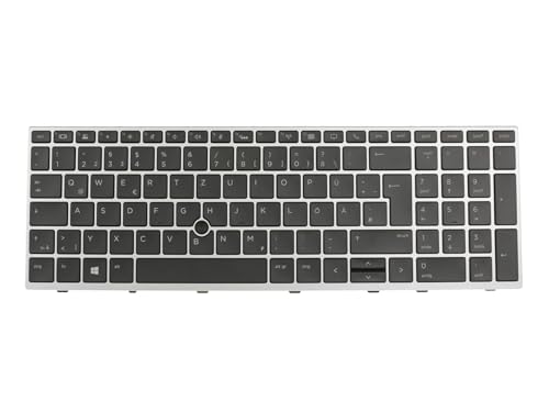 ipc-computer Sunrex 6037B0149504 Original Tastatur DE (deutsch) schwarz/Silber mit Backlight und Mouse-Stick von ipc-computer