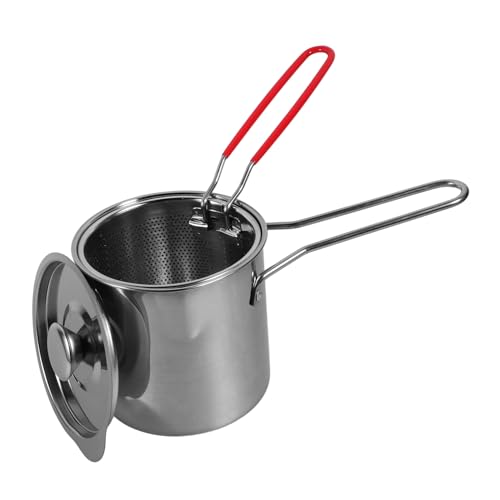 iplusmile 1 Satz Frittiertopf Set mit Sieb Multifunktionale Fritteuse für Zuhause Deckel und Frittierkorb Geeignet für Bbq Hochzeiten und Tägliche Nutzung von iplusmile