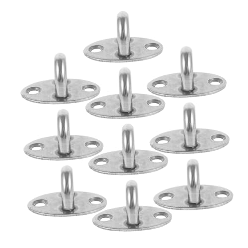 iplusmile 10 Stück Edelstahl Pad Eye Haken Schwere Ausführung Rostfrei Wetterbeständig Stabil für Fenster und Türen Vielseitig Einsetzbar Robustes Design Langlebig von iplusmile