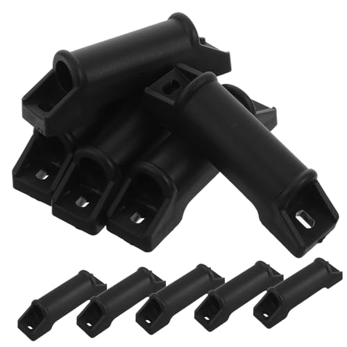 iplusmile 10 Stück Gaming-Stuhl Schieber für Möbel Gaming -Fußruhe Möbelgleiter Stuhl Pedal Slider Beinauflage Spielstuhl-Liegestuhl Stuhlfußstützenbefestigung Schwarz Black von iplusmile