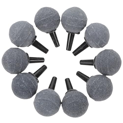 iplusmile 2cm Sauerstoffstein Sprudler Luftschlauch: 10 Stück Luftstein Kugel Blasen-Diffusor für Luftpumpen Fischtanks Eimer Teiche von iplusmile