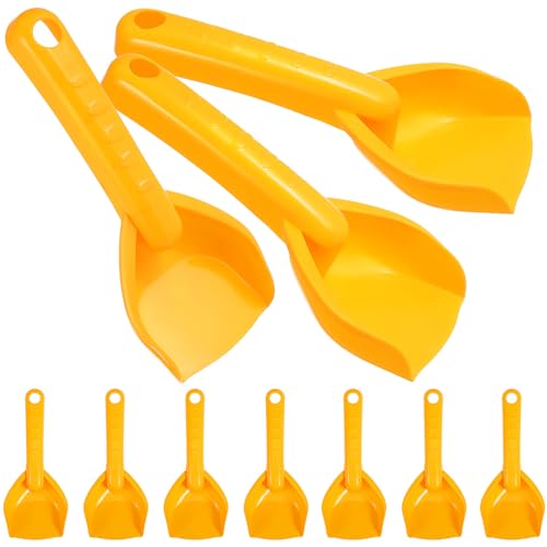 iplusmile 10 Stück Sandspielzeug Robuste Plastik Strandschaufeln für Strandspaß und Sandkasten Leicht und Tragbar für Kleinkinder und Outdoor Aktivitäten von iplusmile