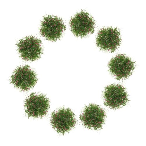 iplusmile 10 Stück Sandtischmodell Gras Mini-miniaturmodell Modellgras Künstliche Grüne Stängel Miniatur-grasmodelle Aquariengras Künstliches Grün Miniatur-Kunstrasen Miniaturgras Rosy Nylon von iplusmile