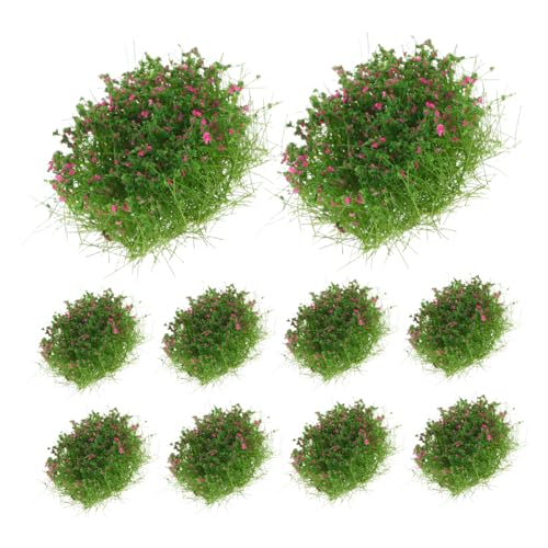 iplusmile 10 Stück Sandtischmodell Gras Miniaturgras Miniaturlandschaftsbau Statisches Gras, Buschige Büschel Mini-Modell Gras Modell Machen Gras Miniatur-grasmodelle Modellgras Plastik Rosy von iplusmile