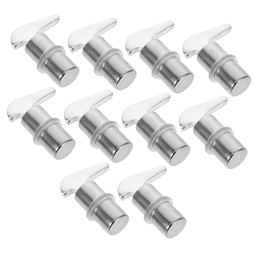 iplusmile 10 Stück Schichtstent Wandregale Regalhalterungen Regal Wandregal Verstellbares Regal Aus Stahl Wandregale Aus Metall Regallaschen Regalschiene Regalschienen Eisen Silber von iplusmile