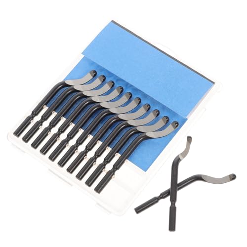 iplusmile 10 Stück Teiliges Deburring Blades Set mit Ergonomischem Rutschfestem Griff Multifunktionale Entgratmesser für Aufbewahrungsbox Set Leicht und Handlich für Präzises Arbeiten zu von iplusmile