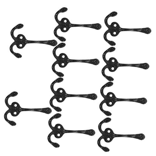 iplusmile 10 Stück Teiliges Metall Wandhaken aus Robustem Metall mit Antikem Vintage finish Vielseitige Garderobenhaken zum Aufhängen von Mänteln Handtaschen Handtüchern und Rucksäcken für von iplusmile