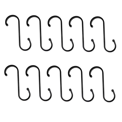 iplusmile 10 Stück Teiliges S Haken aus Robustem Legierungsstahl Nagelfreie Haken für Küche Garderobe und Garten Schwarz Schwerlastfähig Rostfrei Vielseitig Einsetzbar für Aufbewahrung und iplusmile 10 Stück Teiliges S Haken aus Robustem Legierungsstahl Nagelfreie Haken für Küche Garderobe und Garten Schwarz Schwerlastfähig Rostfrei Vielseitig Einsetzbar für Aufbewahrung und von iplusmile