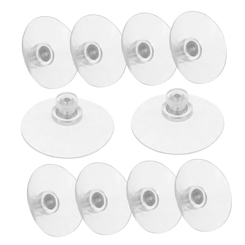iplusmile 10 Stück Teiliges Transparente Pvc saugnäpfe mit Schraubgewinde Starke Haftkraft für Fenster Spiegel Glasplatten und Glatte Oberflächen Einsetzbar im Badezimmer und von iplusmile