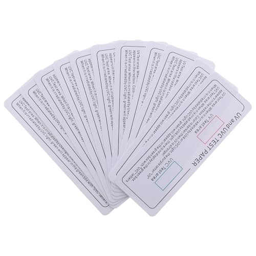 iplusmile UV-Testkarte UVC-Teststreifen für UVA-UVB-Gerät Telefonreiniger Handlichtstab Und Andere Geräte (10 Stück) von iplusmile