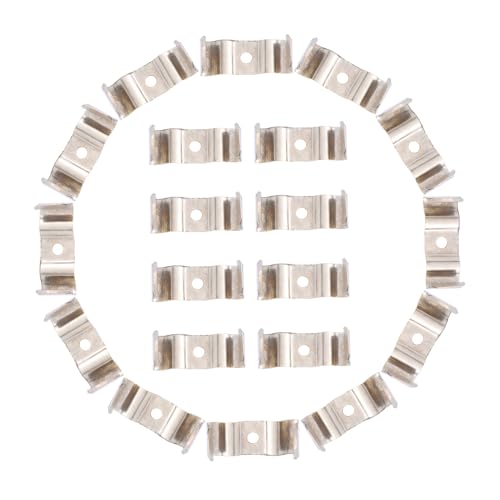 iplusmile 100 Stück LED Röhrenhalterung aus Manganstahl Langlebige Leuchtstoffröhren Clips Einfache Montage für LED und Fluoreszenz Deckenleuchten für Zuhause und Industrie von iplusmile