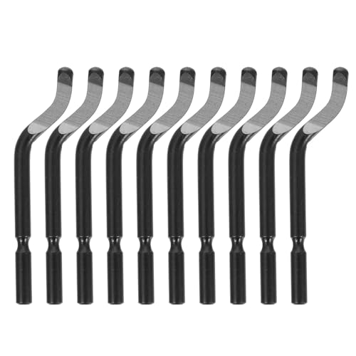 iplusmile Entgrater Ersatzklingen, 10Pcs Metall Entgraten Klingen Edelstahl Ersatz Entgratet Werkzeug Entgraten Klingen Entgraten Trimmen Schaber von iplusmile