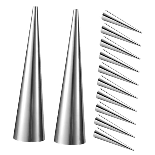 iplusmile 12 Stück Teiliges Edelstahl Horn Backformen Konische Antihaftbeschichtete Sahnehorn-muffinförmchen Langlebige Croissant-backformen für Gebäck Einfache Reinigung und Sichere von iplusmile