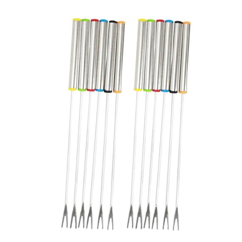 iplusmile 12 Stück Teiliges Fonduebesteck aus Edelstahl Lange Bunte Fonduegabeln mit Hitzebeständigem Griff für Obst Dessert Käse und Schokolade für Picknick Bbq und Bargebrauch iplusmile 12 Stück Teiliges Fonduebesteck aus Edelstahl Lange Bunte Fonduegabeln mit Hitzebeständigem Griff für Obst Dessert Käse und Schokolade für Picknick Bbq und Bargebrauch von iplusmile