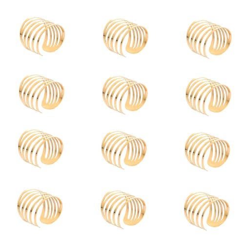 iplusmile 12 Stück Teiliges Metall Serviettenringe in Gold Stilvolle Tischdeko für Weihnachten Hochzeit Festtage Wiederverwendbar Klassisches Design für Familienfeiern und Restaurants iplusmile 12 Stück Teiliges Metall Serviettenringe in Gold Stilvolle Tischdeko für Weihnachten Hochzeit Festtage Wiederverwendbar Klassisches Design für Familienfeiern und Restaurants von iplusmile