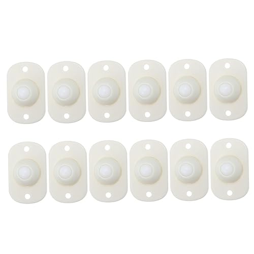 iplusmile 12 Stück Universalrad Multifunktions-Minirollen Multifunktionsrollen für Mülleimer-Lenkräder umlenkrolle teppiche tragbare Kleberäder Tragenresistente Zaubererräder Abs Weiß von iplusmile