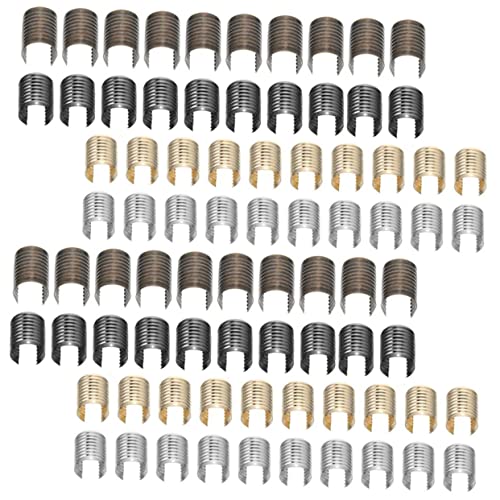 iplusmile 160stücke Lederseilclips Crimps Zur Schmuckherstellung Öffnungscrimps Für Quaste DIY-lederseilverschluss Seilbefestigungsclips Aus Robustem Für Kabel Rohre Befestigungen von iplusmile