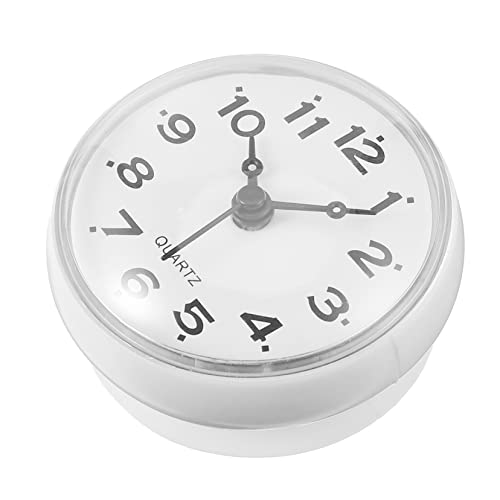 iplusmile Wanduhr Mit Saugnapf Anti-Nebel Für Badezimmer Und Küche Einfache Befestigung An Glatten Oberflächen Klare Zeitanzeige Batteriebetrieben von iplusmile