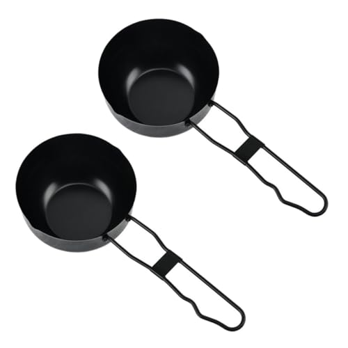 iplusmile 2 Stück Camping Kochgeschirr Teilig Leichter Gusseisen und Suppentopf mit Griff Langlebiger Outdoor Kochtopf für Picknick Campingküche Vielseitig für Suppe Porree von iplusmile