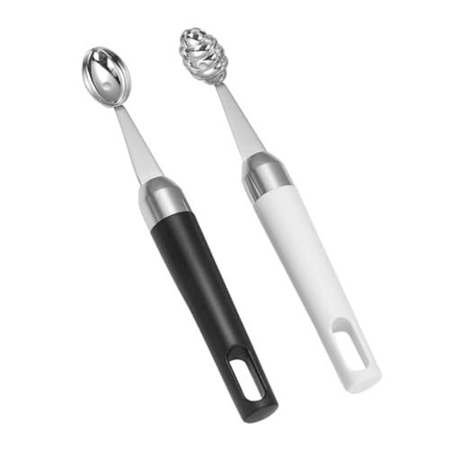 iplusmile 2 Stück Edelstahl Melonenausstecher Obst Kugelausstecher mit Ergonomischem Griff für Wassermelone und Früchte Leicht Hygienisch und Einfach zu Reinigen für Küche und Party von iplusmile