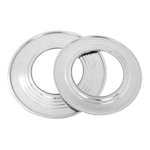 iplusmile 2 Stück Edelstahl Steamer Ringe Stapelbare Dampfgestelle für Dampfgarer Hitzebeständige Runde Dampfplatten Geeignet für Gemüse und Lebensmittel Stabiler Stand für Effektives Kochen von iplusmile