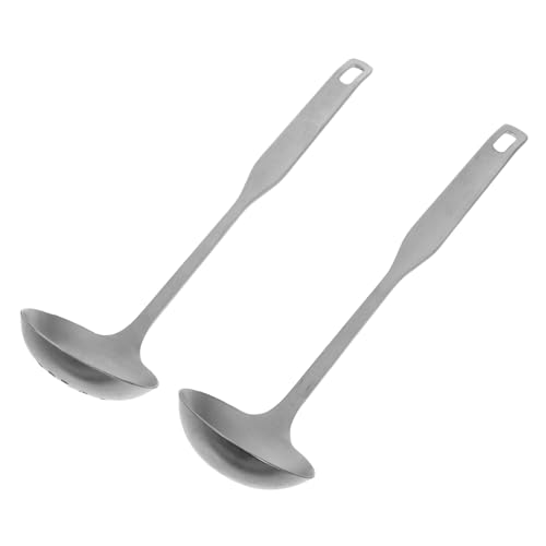 iplusmile 2stücke Suppenkelle Set Mit Langem Griff Teiliges Set Große Suppenkelle Skimmerlöffel Für Suppen Fondue Und Heiße Töpfe Hitzebeständig Und Robust von iplusmile